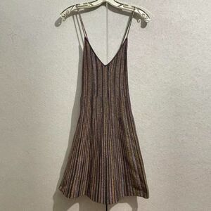 Zara striped multicolor dress size M stretchy knit